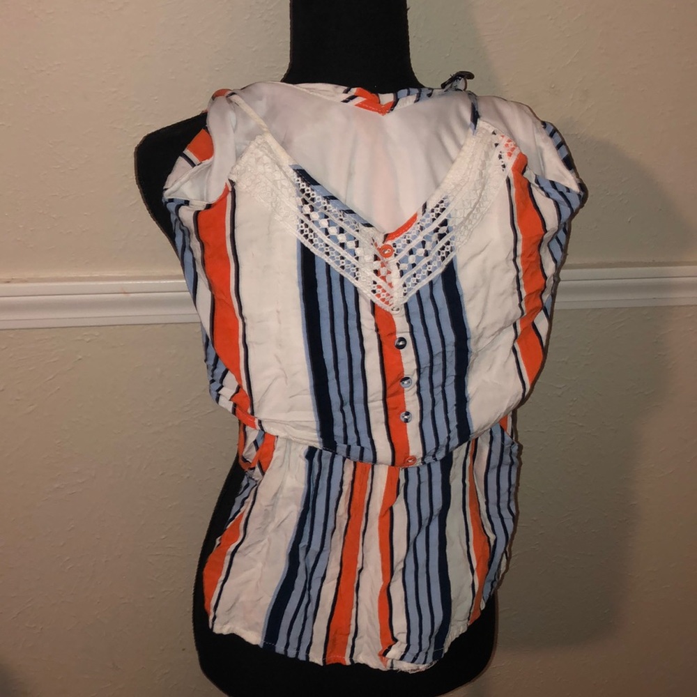White able and Orange Romper Soft Comfortable breathable